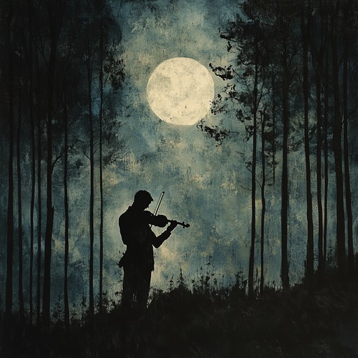 A mesmerizing journey through a darkened forest, where haunting violin leads entwine with deep, rhythmic drums to create an atmospheric folk piece that whispers ancient tales and mysterious lore in every note