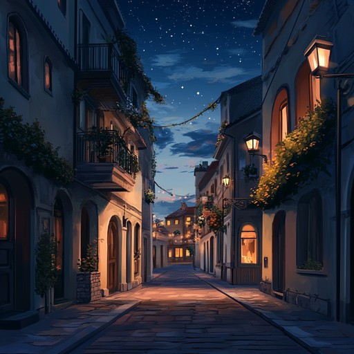 A warm and soothing track with accordion driven melodies that paint a picture of a serene night painted with stars. The sound is gentle and nostalgic, providing comfort and tranquility