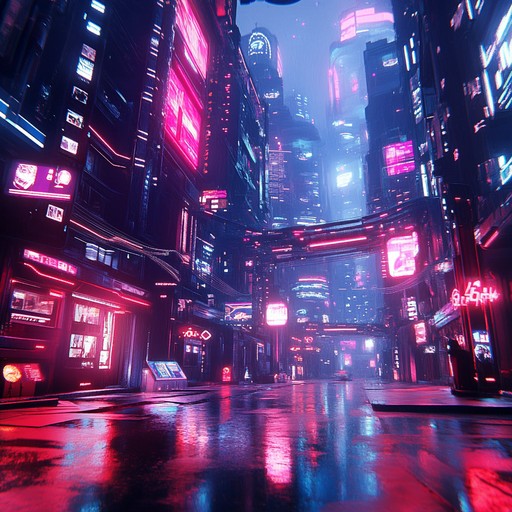 Imaginative journey through neon lit streets, capturing futuristic whimsy with playful synth melodies.