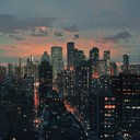 energetic urban track with pulsating synths and city vibe