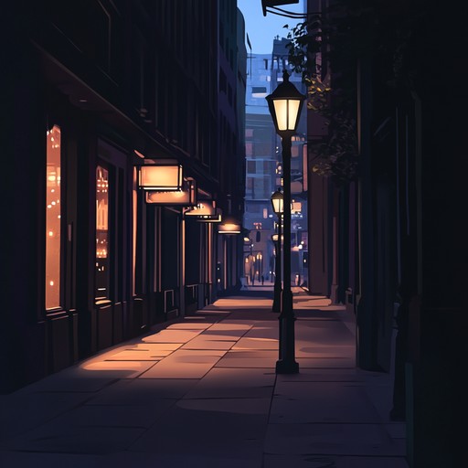 An instrumental trip hop track blending mellow beats with ambient city sounds, creating a serene atmosphere reminiscent of quiet urban nights. The composition features soothing melodies layered over smooth basslines, inviting listeners to drift through the tranquil streets of a sleeping city.