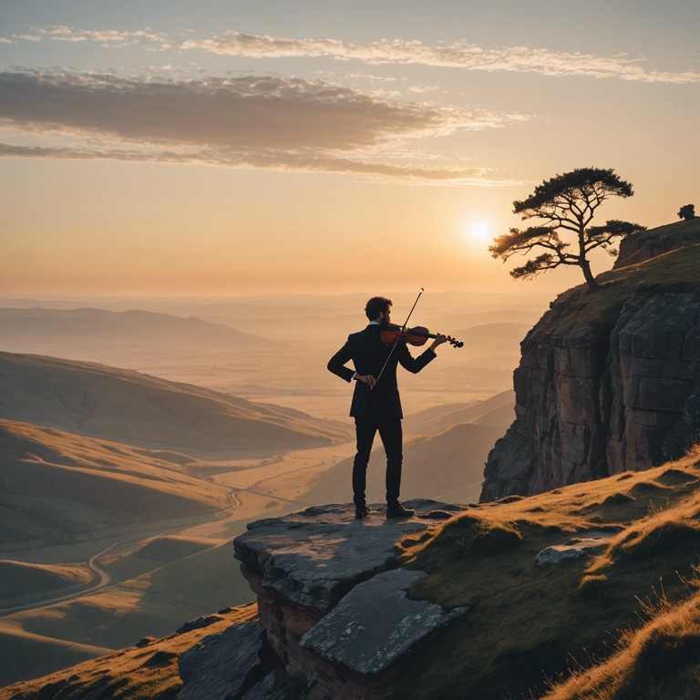 An expansive instrumental piece blending lush symphonic orchestrations with the raw power of rock music, designed to evoke a deep longing and an epic journey from darkness to first light. The music escalates as an allegory for relentless pursuit and the hope of new beginnings