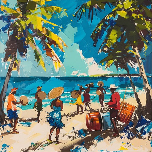 An invigorating calypso track driven by spirited steel drum rhythms and vibrant percussions, evoking the exhilaration of tropical festivity. The infectious beat compels movement, radiating joy and summer vibes.