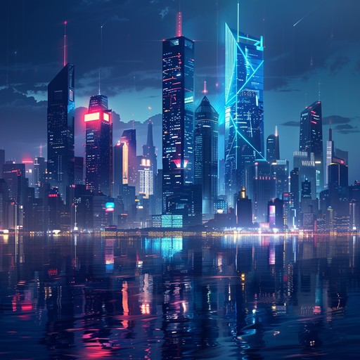 A bold journey through neon lit environments with powerful basslines and shimmering synths, creating an energetic and modern atmosphere. The track evolves dynamically, capturing the essence of a high tech metropolis at night.