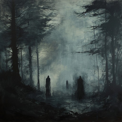 The track paints a dark and haunting soundscape with chilling melodies crafted on a theremin. A sense of impending doom lingers throughout, with eerie echoes and distant whispers amplifying the unsettling atmosphere. Buildups lead to tense, dramatic peaks, keeping the listener on edge