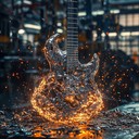 an energetic groovy metal piece with intense guitar riffs