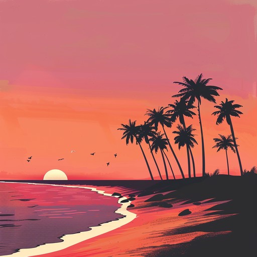 Immerse in a tranquil beach scene where gentle steel drum melodies paint a picture of a serene caribbean sunset. The soothing rhythms evoke the sound of waves lightly crashing ashore, taking listeners on a relaxing auditory journey through tropical paradise. Perfect for unwinding, this mellow calypso tune melts away stress and transports you to a carefree island evening.