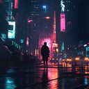 a somber electropop instrumental exploring loneliness in urban life.