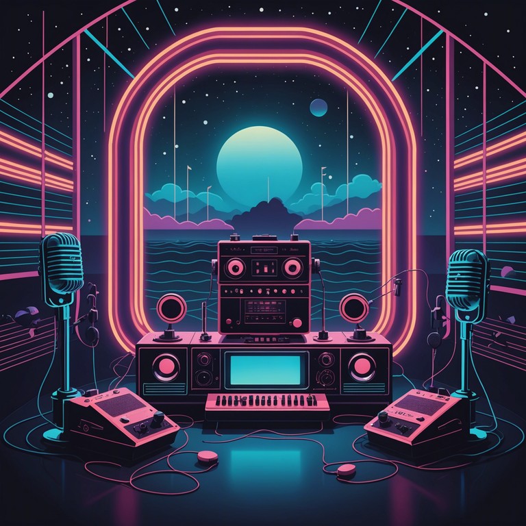 Imagine a track that takes you on a journey through time, blending the electrifying energy of glam rock with the advanced soundscapes of the future. The vibrant melodies and pulsating beats craft a narrative of adventure and discovery, inviting listeners to soar through a neon lit cosmic runway.