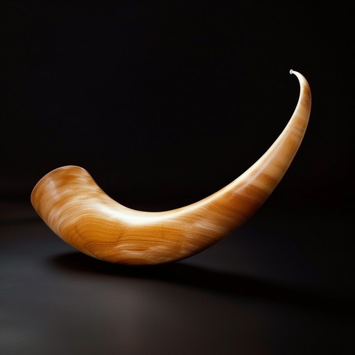 The sound of the shofar ram's horn echoes across the synagogue, calling the faithful to worship and reflection on rosh hashanah. The ancient, soulful notes evoke a sense of reverence, repentance, and hope for the coming year.