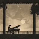 haunting piano evokes deep, reflective memories by moonlight