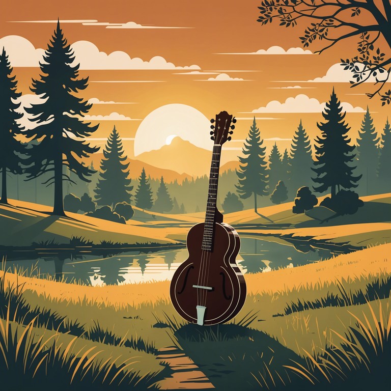 As the landscape awakens, the banjo's melody intertwines with the chirping birds and rustling leaves, creating a symphony of nature and music that uplifts the spirit and invigorates the soul, epitomizing the energy of a fresh morning in the realm of freak folk.