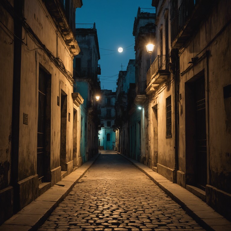 This track features a blend of afro cuban rhythms and eerie ambient sounds, capturing the enchanting yet slightly unsettling atmosphere of a moonlit havana. Haunting conga beats intertwine with distant ethereal synth pads, evoking images of shadowed alleyways and whispered legends in the heart of cuba.