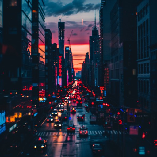 A lively instrumental r&b tune inspired by the bustling energy and vibrant lights of cityscapes at sunset, featuring rhythmic beats and soulful melodies that create a captivating urban groove.