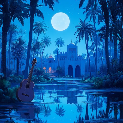 Experience the seductive allure of a nighttime desert through evocative middle eastern tunes, led by the soulful oud and dynamic rhythms, creating an ambiance that is both mysterious and deeply romantic.