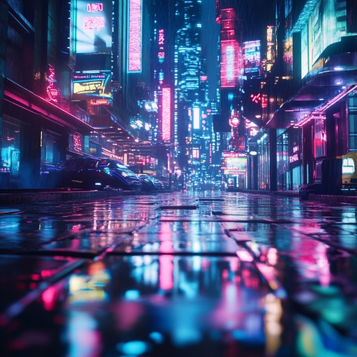 An adrenaline fueled cyberpunk track featuring driving electronic rhythms and uplifting synth melodies. The song captures the essence of a neon lit metropolis, evoking feelings of empowerment and resilience. Perfect for workouts or high energy activities.