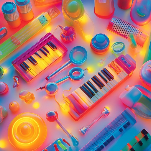 An uplifting instrumental track that combines cheerful electronic melodies with the charming sounds of toy instruments, creating a playful and euphoric atmosphere.