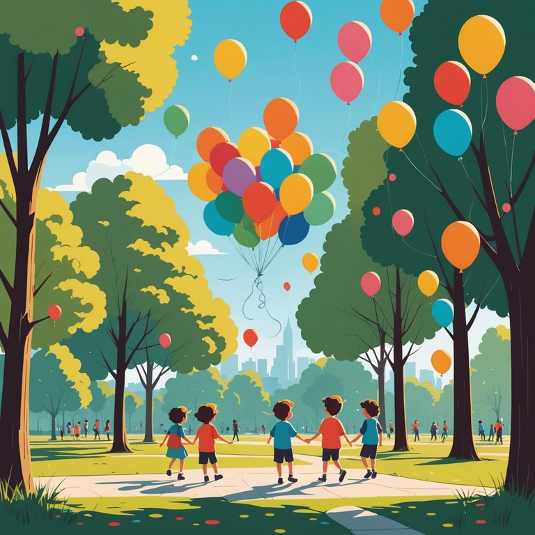 Ideal as a background score for animation depicting children playing cheerily on a sunny playground, enhancing scenes with its cheerful and spirited melody.