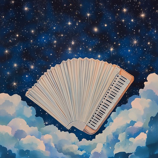 Dive into a dreamscape where traditional polka rhythms meet celestial soundscapes. An ethereal accordion leads you on a whimsical journey through star studded skies, blending upbeat tempos with hauntingly beautiful atmospheric elements. Perfect for daydreaming or adding a touch of surrealism to your day.