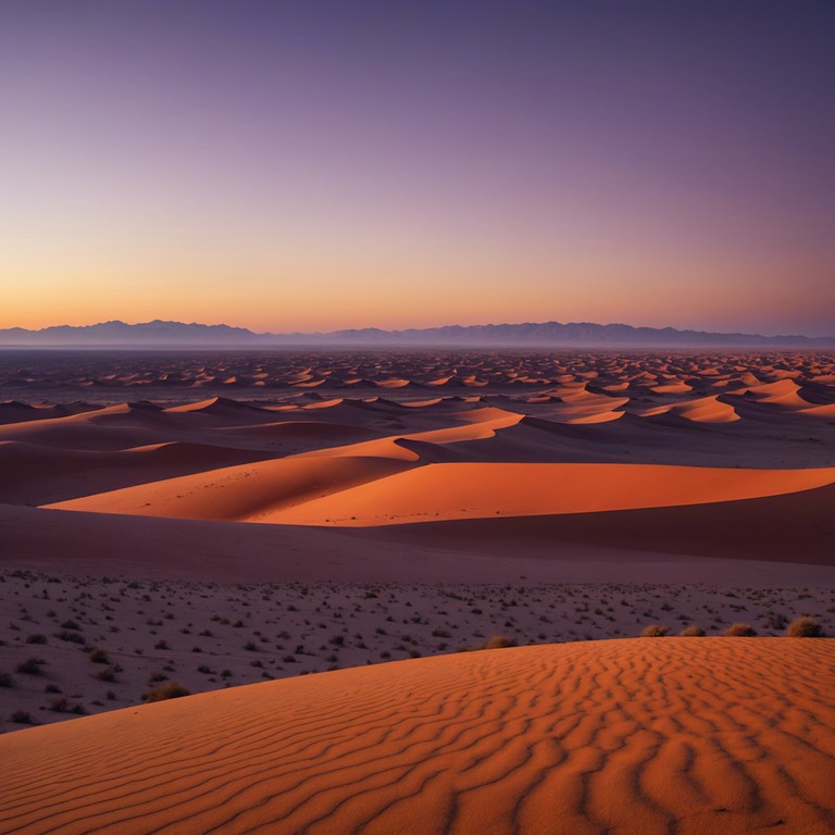 In this track, the eerie yet beautiful sound of a harmonica captures the haunting atmosphere of a desolate american desert as twilight descends. The music slowly builds, embodying the sprawling solitude and the profound mystery of the dusky landscape.