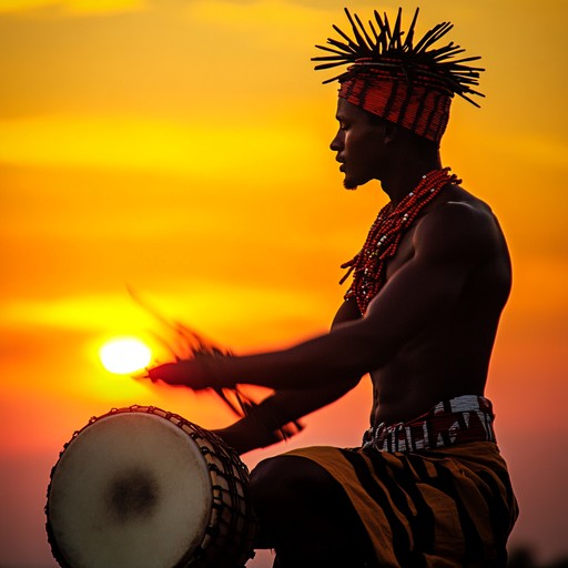 This piece blends the raw, pulsating rhythms of traditional african drums with modern musical elements, creating a bridge between the ancient and the contemporary. A dynamic and soul stirring performance that connects with the roots of african musical heritage while engaging the modern listener.