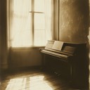 a melancholic piano piece reminiscing on bygone eras and memories