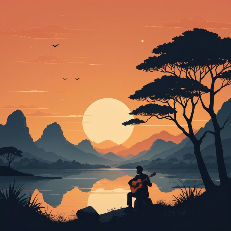 As the sun dips below the horizon, the echos of a guitar bring the brazilian countryside to life. Embodying the spirit of sertanejo music, this track offers a heart touching exploration of traditional tunes mixed with epic soundscapes. This instrumental piece is a celebration of vast natural beauty and emotional depth, like the enveloping warmth of a sunset.