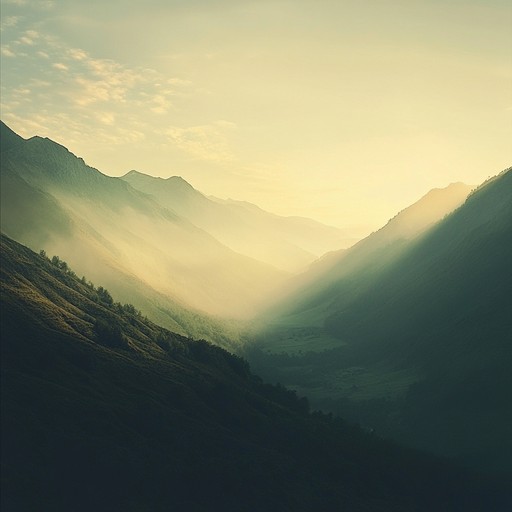 An instrumental bluegrass composition featuring soft banjo melodies that evoke the tranquility of mountain landscapes and the gentle caress of a cool breeze, creating a peaceful and reflective mood.