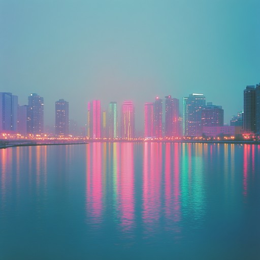 This alternative version captures the quieter moments of a neon lit skyline, with a more introspective and serene arrangement. Delicate synth pads create a dreamlike ambiance, highlighting a journey through a peaceful cybernetic cityscape at night, inviting profound contemplation and a sense of wonder.