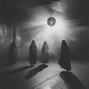 haunting whispers over funky, ghostly bass lines