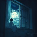 delicate piano under moonlight with gentle anime vibes