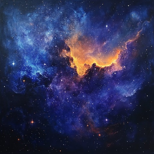 Create an ethereal ambient soundscape that feels like floating through a celestial dream. The use of layered synth pads and gentle reverb drenched melodies will encapsulate the listener in a serene and otherworldly atmosphere. The track should evoke the sensation of drifting seamlessly through an interstellar space filled with sparkling stardust and luminescent nebulas, providing a moment of introspection and wonder.