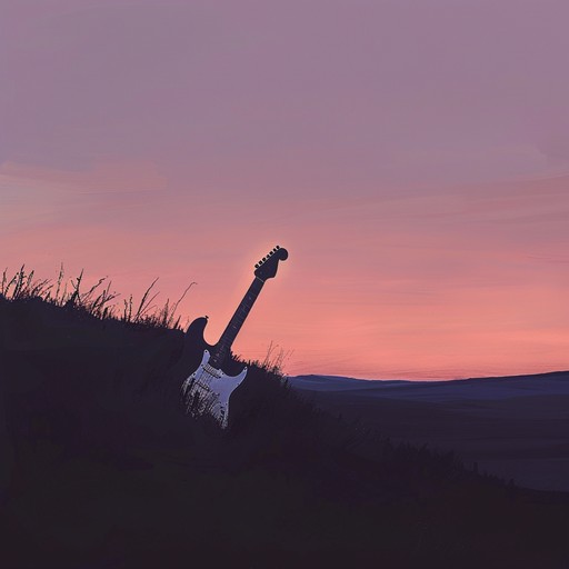 Soft plucking of electric guitar intertwines with subtle ambient synthesizers, creating a hauntingly beautiful, reflective soundscape that evokes a sense of loss and introspection. The minimal percussion adds to the somber tone, providing just the right balance to the soulful, melancholic melody.