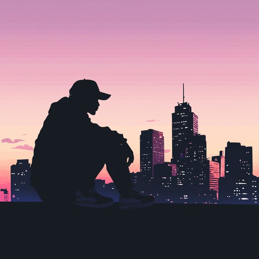 A gentle rap instrumental featuring soothing beats and mellow harmonies, evoking the serenity of quiet city streets after dusk.