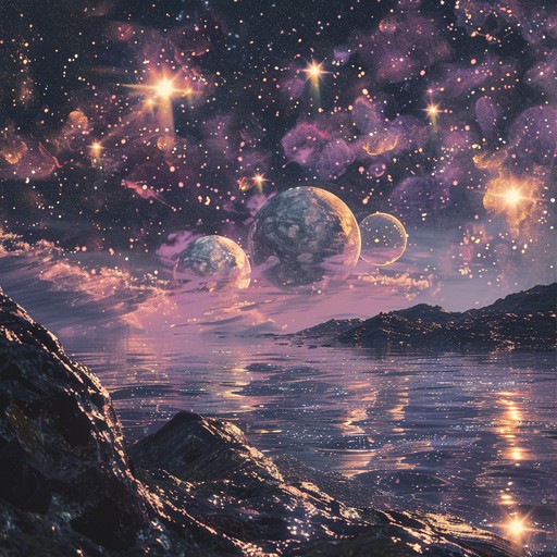 Experience a calming sonic voyage, blending ethereal synth layers and soft rhythms, portraying the universe's endless wonders and peaceful solitude.