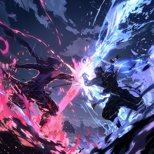 A dynamic and stirring soundtrack designed for anime scenes where characters rise against overwhelming odds. Emphasizes driving rhythms, bold melodies, and climactic orchestrations to convey unyielding heroism and confidence.