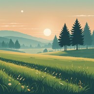 gentle melodies mimic soft footsteps on grass
