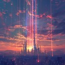 joyful synth waves, radiant melodies, boundless energy