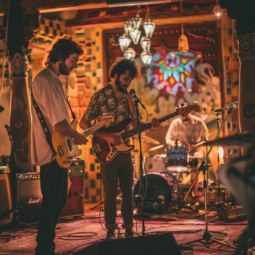 This track explores the cross cultural fusion of grunge rock with distinct eastern musical influences, emphasizing raw energy mixed with intricate traditional melodies to produce a unique and memorable auditory experience.