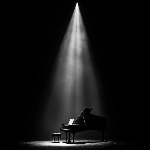 This piece captures the essence of a solitary piano resonating in an intimate broadway theatre, evoking tender emotions and poignant memories. The music flows gently, touching the hearts of listeners with its soft and emotional melodies, perfect for a reflective and personal moment on stage.
