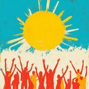 a lively rap instrumental reflecting sunny, carefree experiences
