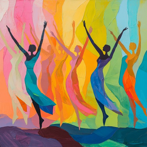 Picture a lively celebration in a desert oasis, with captivating middle eastern rhythms driving the energy. Intricate melodies weave through a tapestry of alluring percussion, elevating the scene into a state of euphoria. The vibrant sounds create a timeless, spirited dance that lifts the soul.