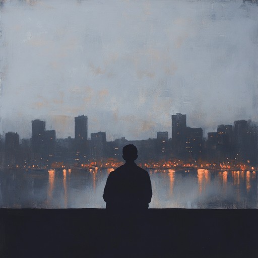 An instrumental lofi piece that weaves soft piano chords with mellow beats, encapsulating the delicate emotions of reminiscing in the quiet hours. The soundscape includes subtle ambient noises of a sleeping city, enhancing the mood of solitude and reflection. Warm textures and minimalistic arrangements invite the listener into a peaceful yet somber atmosphere.