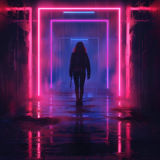 This instrumental synthwave song features shimmering arpeggiated synths, pulsing bass, and steady driving beats. The track builds with retro synth pads and sparkling melodies, evoking images of neon-soaked city streets and late night drives. Punchy snare hits and throbbing kick drums propel the song forward with an unwavering rhythm. Shimmering synth flourishes and nostalgic electronic tones paint a vivid soundscape, immersing the listener in an atmospheric world of '80s inspired synthwave bliss.