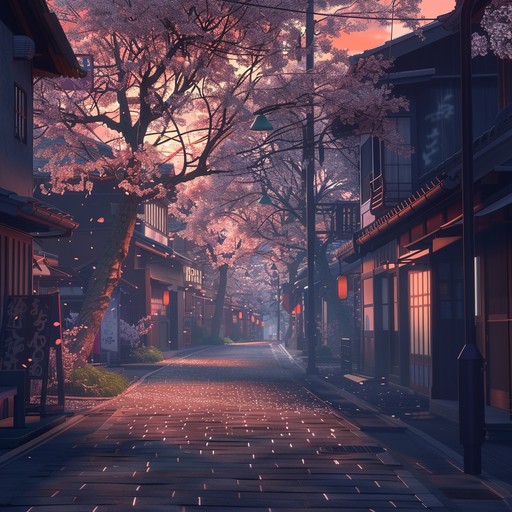 A soothing composition that captures the peaceful essence of watching cherry blossoms at sunset in an anime world. Soft piano harmonies combined with ethereal synths create a tranquil atmosphere that feels like a comforting embrace.