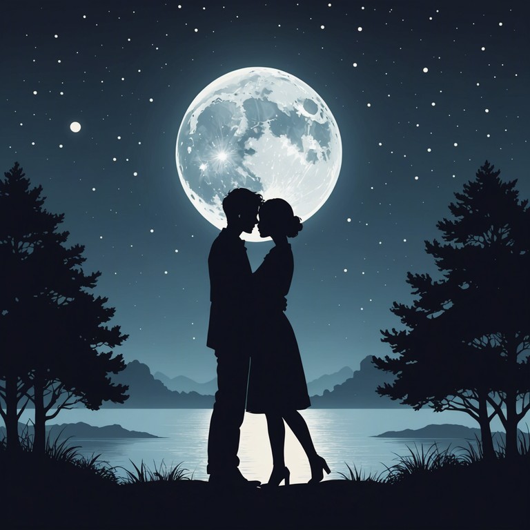 Experience the magic of a serene night where two hearts align under the celestial tapestry, conveyed through the soothing sounds of a well tuned accordion, enhancing the feeling of intimacy and deep connection.