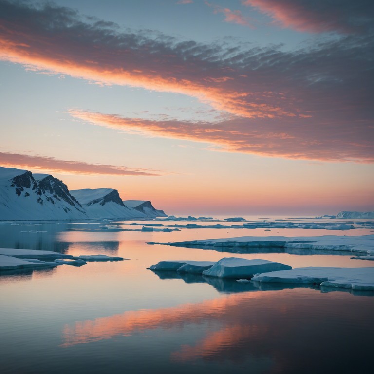 This version of the track dives deeper into the tranquility of the arctic waters, emphasizing a slower pace and softer touches on the balalaika to enrich the contemplative mood, perfect for moments of reflection or meditation.