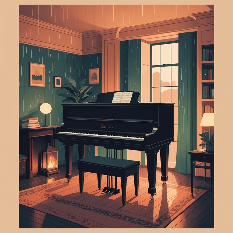 This piece serves as an acoustic mirror, reflecting the quiet solitude and tender reflections of a person rummaging through their past experiences, conjuring a scene of sitting by a rain streaked window with old photographs spread on the lap.