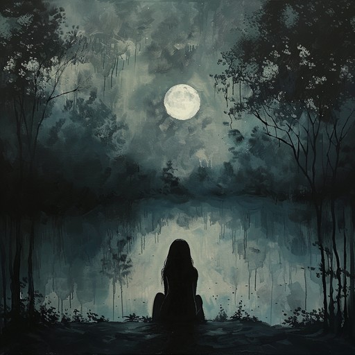 This track captures the essence of a serene night, enveloped in the soft glow of the moonlight, where the gentle strumming of the acoustic guitar harmonizes with the subtle backdrop of nocturnal sounds, creating a somber yet peaceful atmosphere.