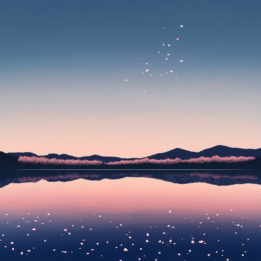 A soothing instrumental piece that embodies the tranquility and delicate beauty of cherry blossoms in full bloom, reminiscent of heartfelt anime scenes where emotions are conveyed without words.